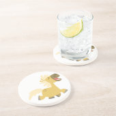 Cute Laughing Cartoon Pony Onderzetter (Zijkant)