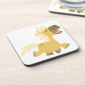 Cute Laughing Cartoon Pony Onderzetters set (Linkerzijde)