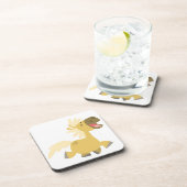 Cute Laughing Cartoon Pony Onderzetters set (Rechterzijde)