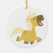 Cute Laughing Cartoon Pony Ornament (Voorkant)