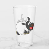 Cute Laughing Cartoon Sheep Tumbler Glass (Achterkant)