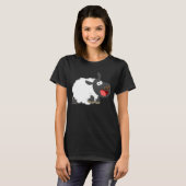 Cute Laughing Cartoon Sheep Women T-Shirt (Voorkant volledig)
