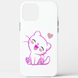 CUTE LAUGHING LITTLE Fuchsia KITTEN Case-Mate iPhone Case