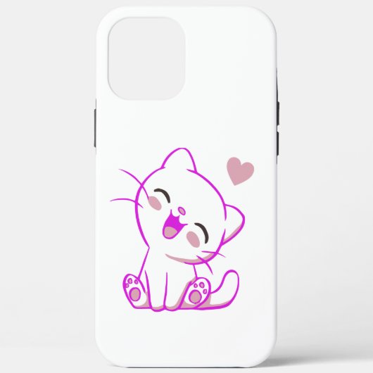 CUTE LAUGHING LITTLE Fuchsia KITTEN Case-Mate iPhone Case (Achterkant)