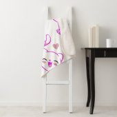 CUTE LAUGHING LITTLE Fuchsia KITTEN Sherpa Deken (In situ)