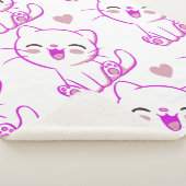 CUTE LAUGHING LITTLE Fuchsia KITTEN Sherpa Deken (3/4)