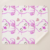 CUTE LAUGHING LITTLE Fuchsia KITTEN Sherpa Deken (Voorkant (horizontaal))