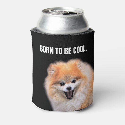 Cute Laughing Pomeranian Dog Blikjeskoeler (Blikje Achterkant)