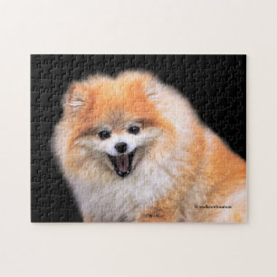 Cute Laughing Pomeranian Dog Legpuzzel