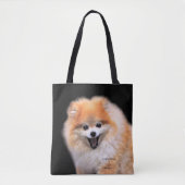 Cute Laughing Pomeranian Dog Tote Bag (Voorkant)