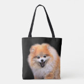 Cute Laughing Pomeranian Dog Tote Bag (Achterkant)