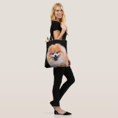Cute Laughing Pomeranian Dog Tote Bag (Op model)