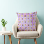Cute Lavendel Blauwbes Patchwork cookie Beer Kussen (Stoel)
