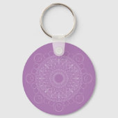 Cute Lavendel Paarse Mandala v2 Sleutelhanger (Voorkant)