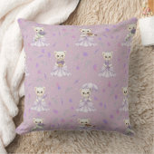 Cute Lavendel Prinses Beer Patroon Kussen (Deken)