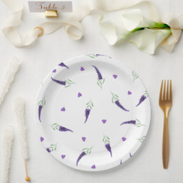 Cute Lavender bloemen Celebration Paper Borden Papieren Bordje