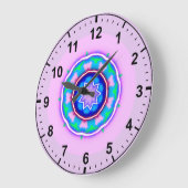 CUTE LAVENDER CLOCK ~ Sweetie Pie Fractal ~ Grote Klok (Hoek)