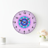 CUTE LAVENDER CLOCK ~ Sweetie Pie Fractal ~ Grote Klok (Huis)