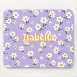 Cute Lavender Daisy Mouse Pad for Spring Muismat