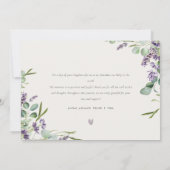 Cute Lavender Foliage Foto geboorteaankondiging Bedankkaart (Achterkant)