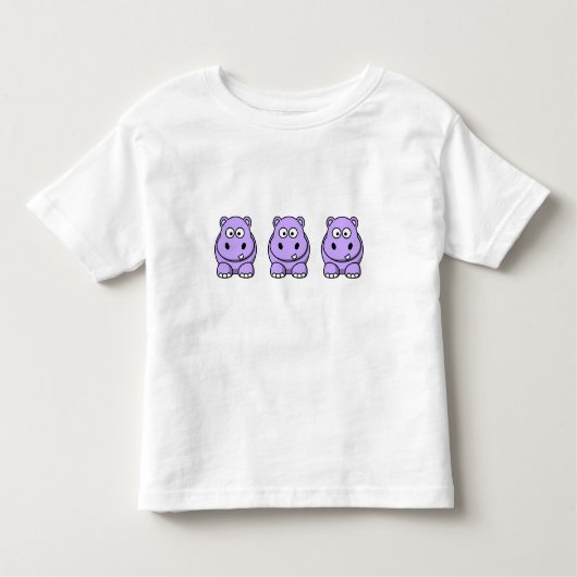 Cute Lavender Hippo Kinder Shirts (Voorkant)