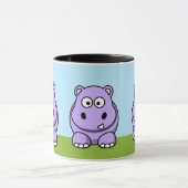 Cute Lavender Hippo Mok (Midden)