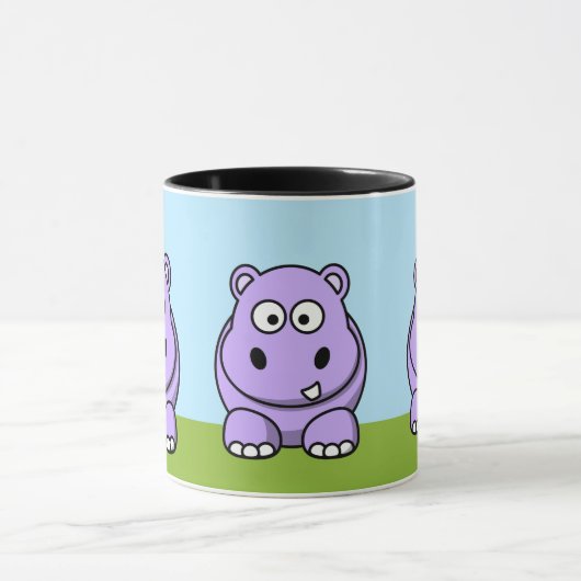 Cute Lavender Hippo Mok (Midden)