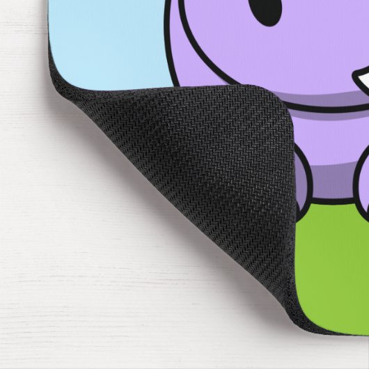 Cute Lavender Hippo Muismat (Hoek)