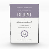 Cute Lavender Minimal Logo Award of Excellence Fotoblokken (Voorkant)
