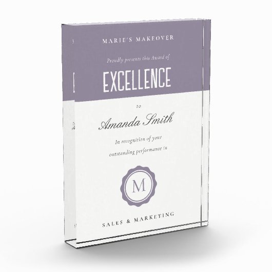 Cute Lavender Minimal Logo Award of Excellence Fotoblokken (Links)