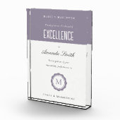 Cute Lavender Minimal Logo Award of Excellence Fotoblokken (Rechts)