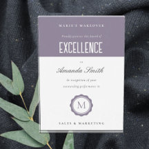 Cute Lavender Minimal Logo Award of Excellence