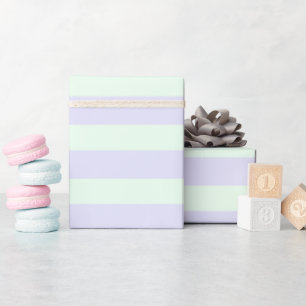 Cute Lavender & Mint Green Stripes Cadeaupapier