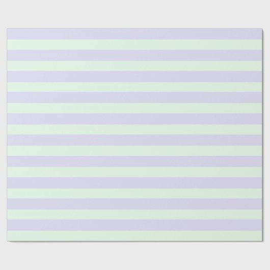 Cute Lavender & Mint Green Stripes Cadeaupapier (Vlak)