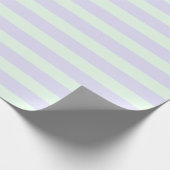 Cute Lavender & Mint Green Stripes Cadeaupapier (Hoek)