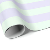Cute Lavender & Mint Green Stripes Cadeaupapier (Rol Hoek)