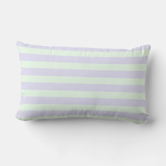 Cute Lavender & Mint Green Stripes Kussen (Achterkant)