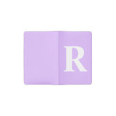 Cute Lavender Paars Personalized Initiaal Pocket Moleskine Notitieboekje (Geopend)