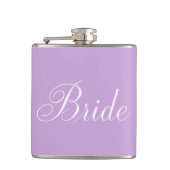 Cute Lavender Script Typography "Bride" Heupfles (Voorkant)