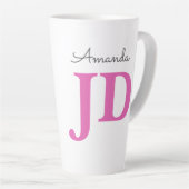 Cute Lawyer JD Afstuderen Persoonlijke naam Latte Mok (Rechterhoek)