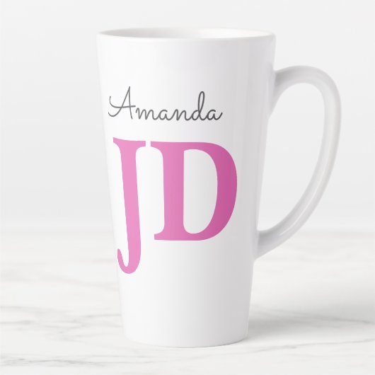 Cute Lawyer JD Afstuderen Persoonlijke naam Latte Mok (Rechts)