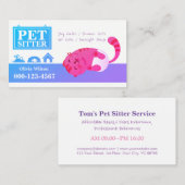 Cute Lazy Baby Cat Pet Sitting Service #2 Visitekaartje (Voorkant / Achterkant)