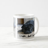 Cute Lazy Black Pug Puppy I Won Koffiemok (Voorkant rechts)