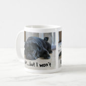 Cute Lazy Black Pug Puppy I Won Koffiemok (Voorkant links)