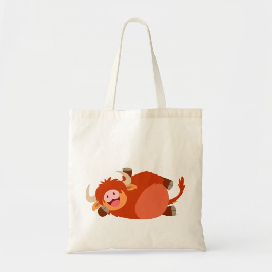Cute Lazy Cartoon Highland Koe Bag Tote Bag (Voorkant)