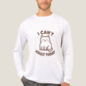 Cute Lazy Cat – Not Today Mood Tri-Blend Shirt (Voorkant volledig)