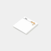 Cute Lazy Cat 'Notes' Post-it® Notes (Schuin)