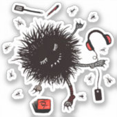 Cute Lazy Creature Daydreaming Sticker (Voorkant)