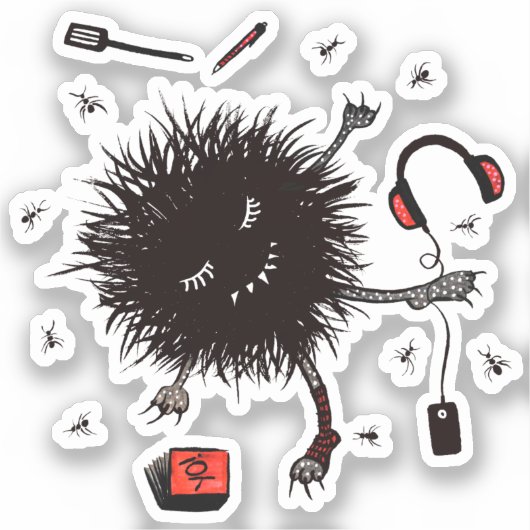 Cute Lazy Creature Daydreaming Sticker (Voorkant)