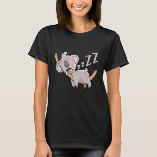Cute Lazy Koala Beer Sleeping T-shirt